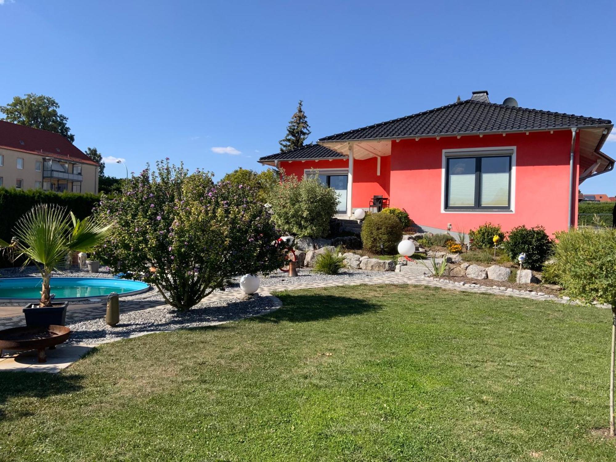 Ferienhaus Luebke, Gartenblick Mühlhausen Exterior foto