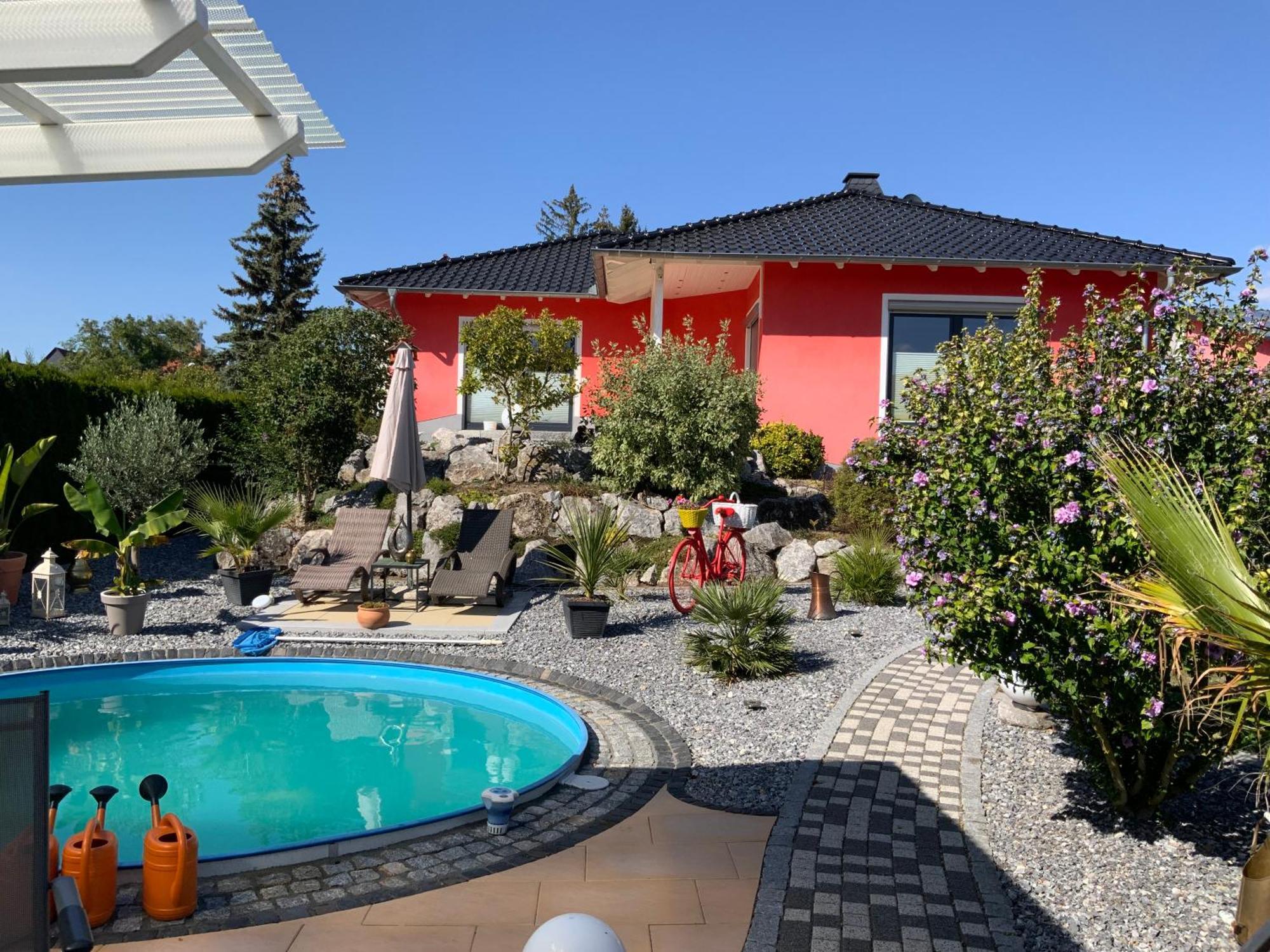 Ferienhaus Luebke, Gartenblick Mühlhausen Exterior foto